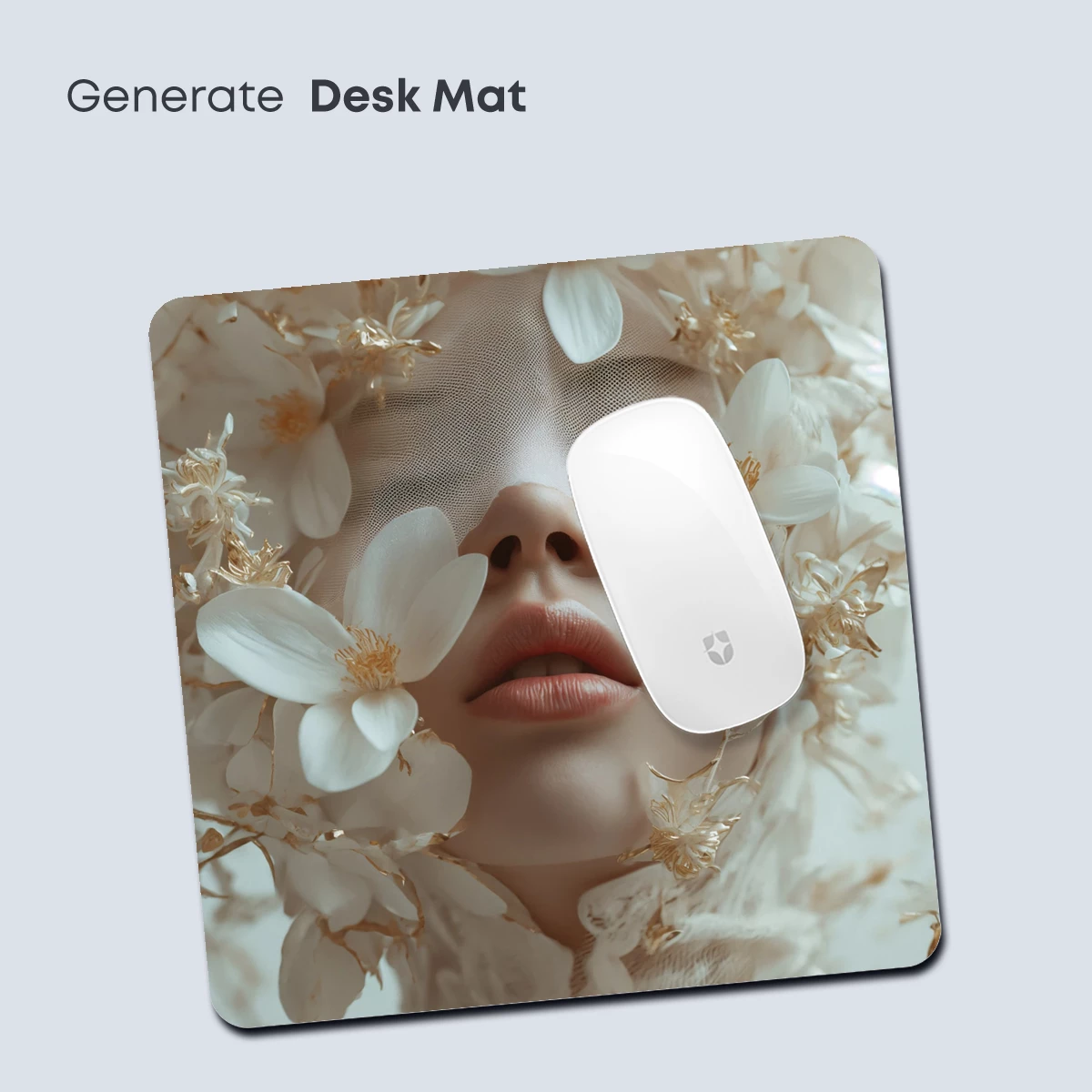 Ethereal Floral Veil: A Blossom-Hidden Portrait - Image 4