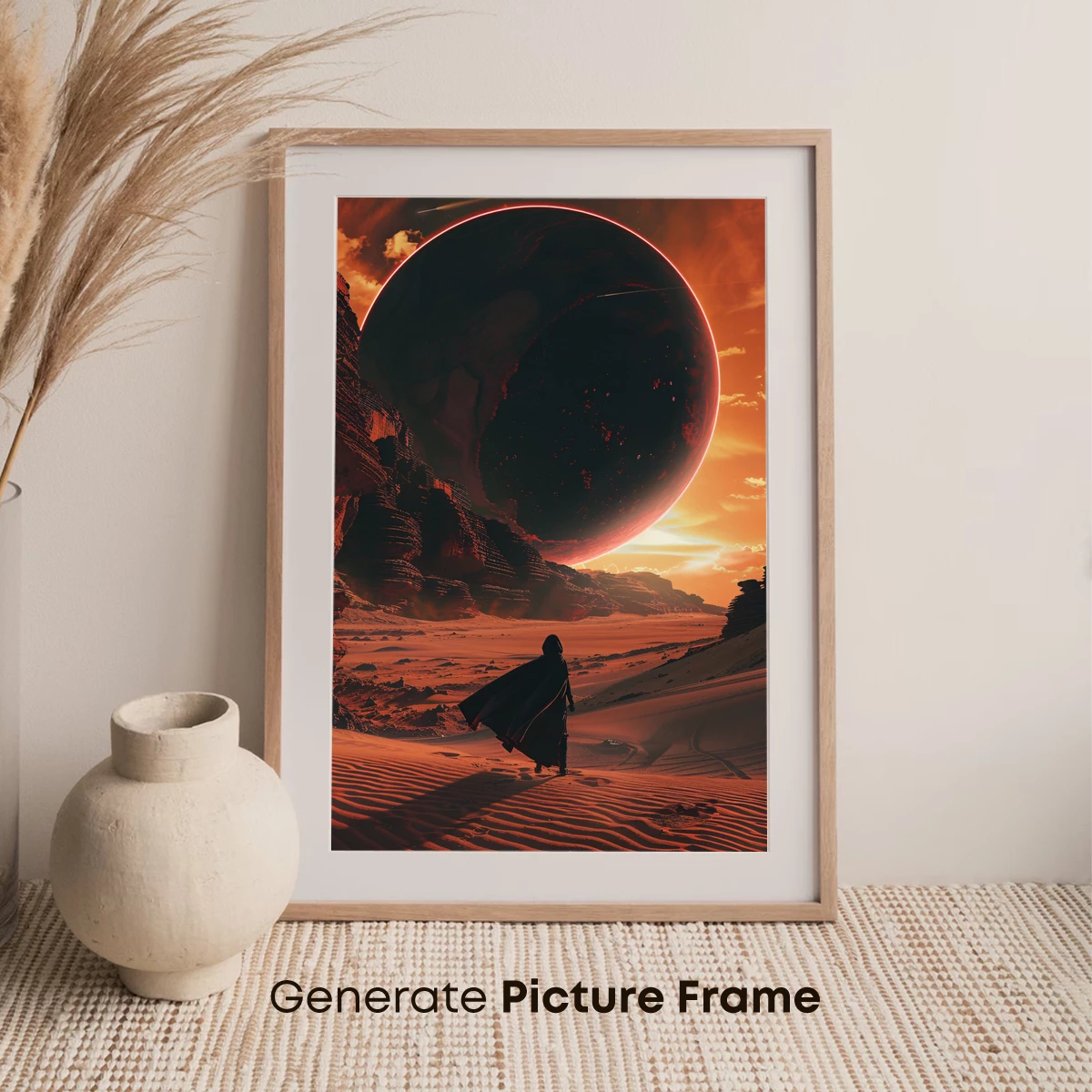 Desert Wanderer Under a Crimson Eclipse - Image 7