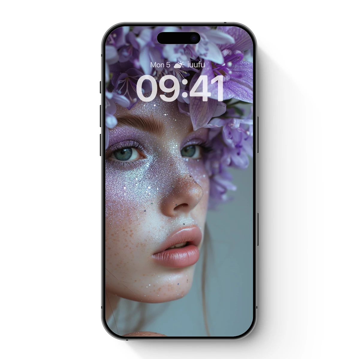 Enchanted Floral Fantasy: Glittering Face Art