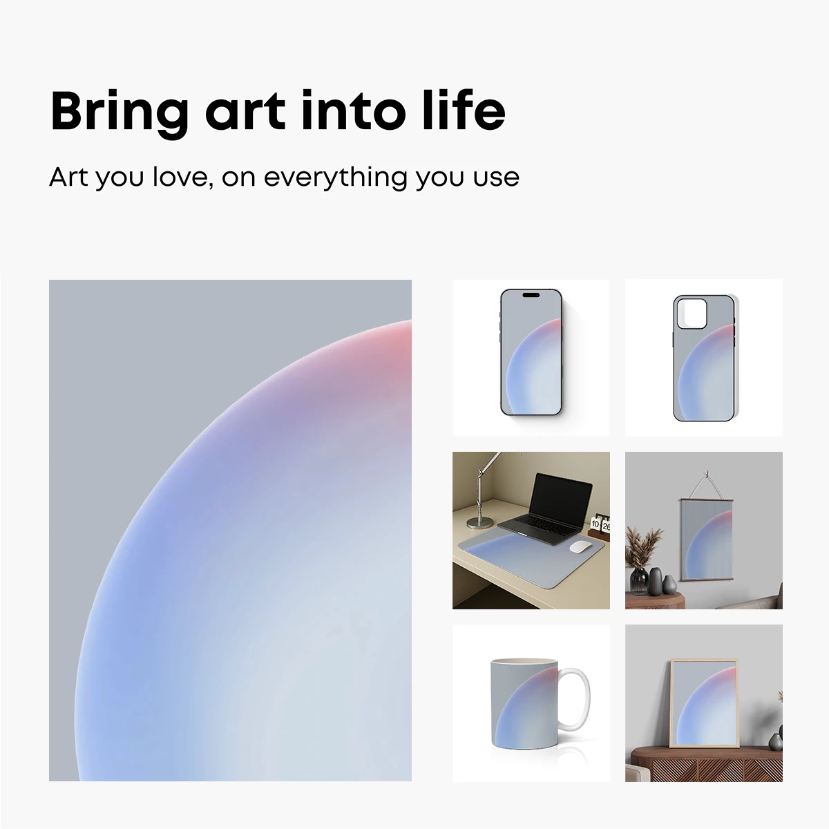 Ethereal Gradient Sphere: A Study in Soft Hues