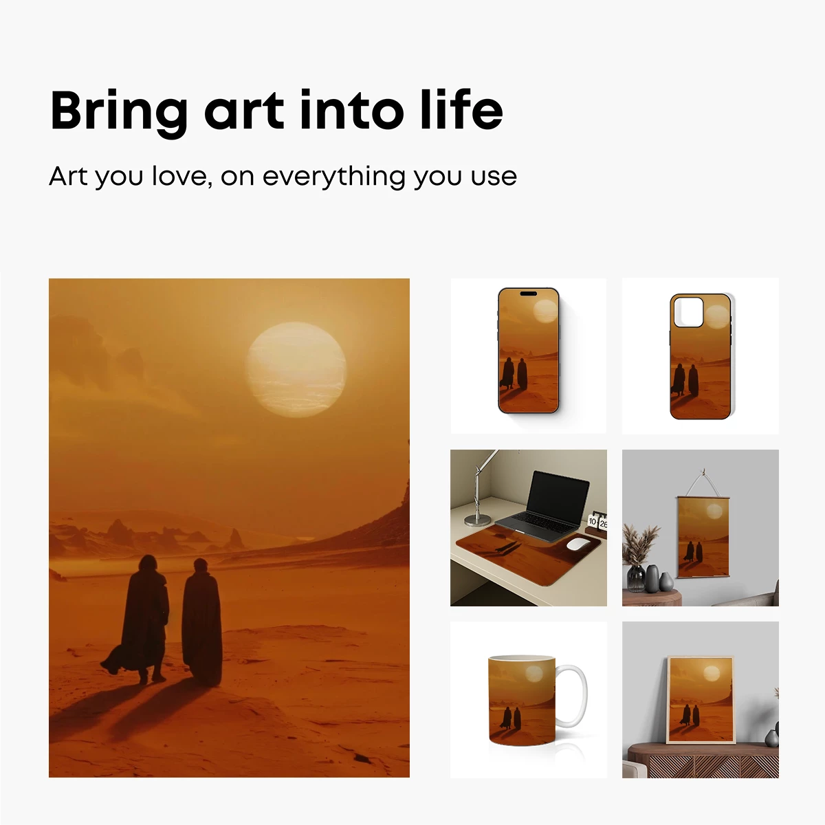 Desert Pilgrims at Sunset: A Journey Through Timeless Sands - Image 2