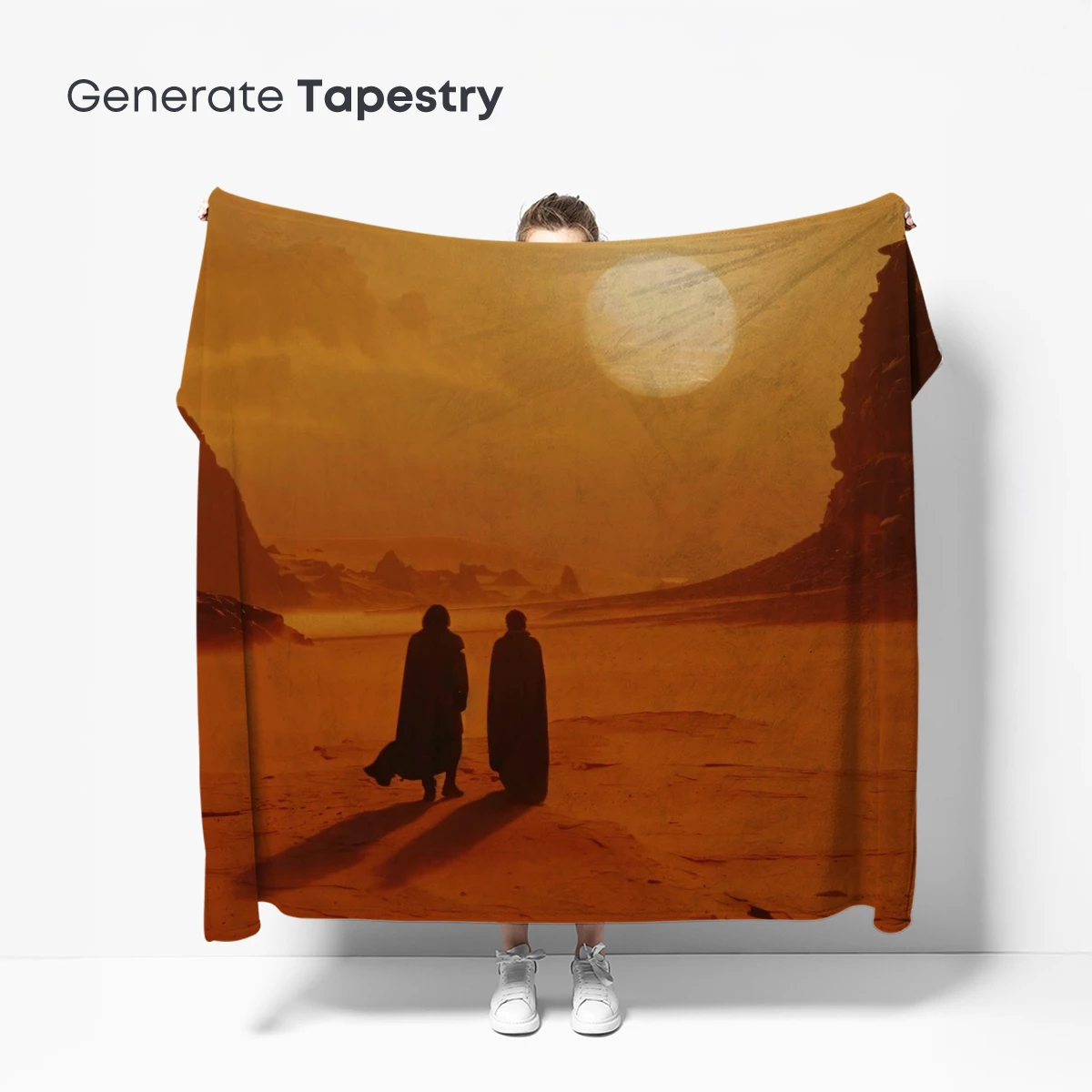 Desert Pilgrims at Sunset: A Journey Through Timeless Sands - Image 5