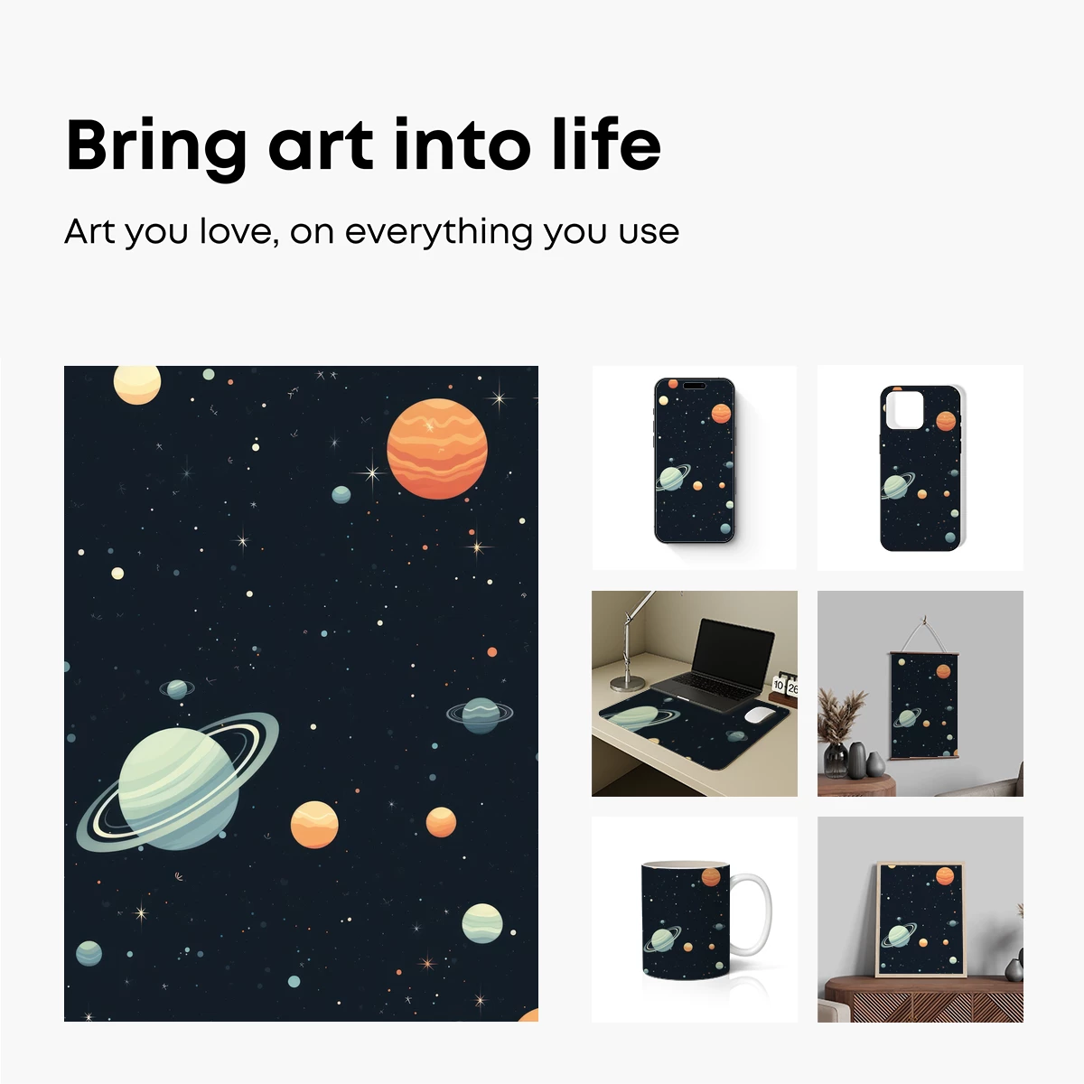 Cosmic Symphony: Vibrant Planetary Dance - Image 2