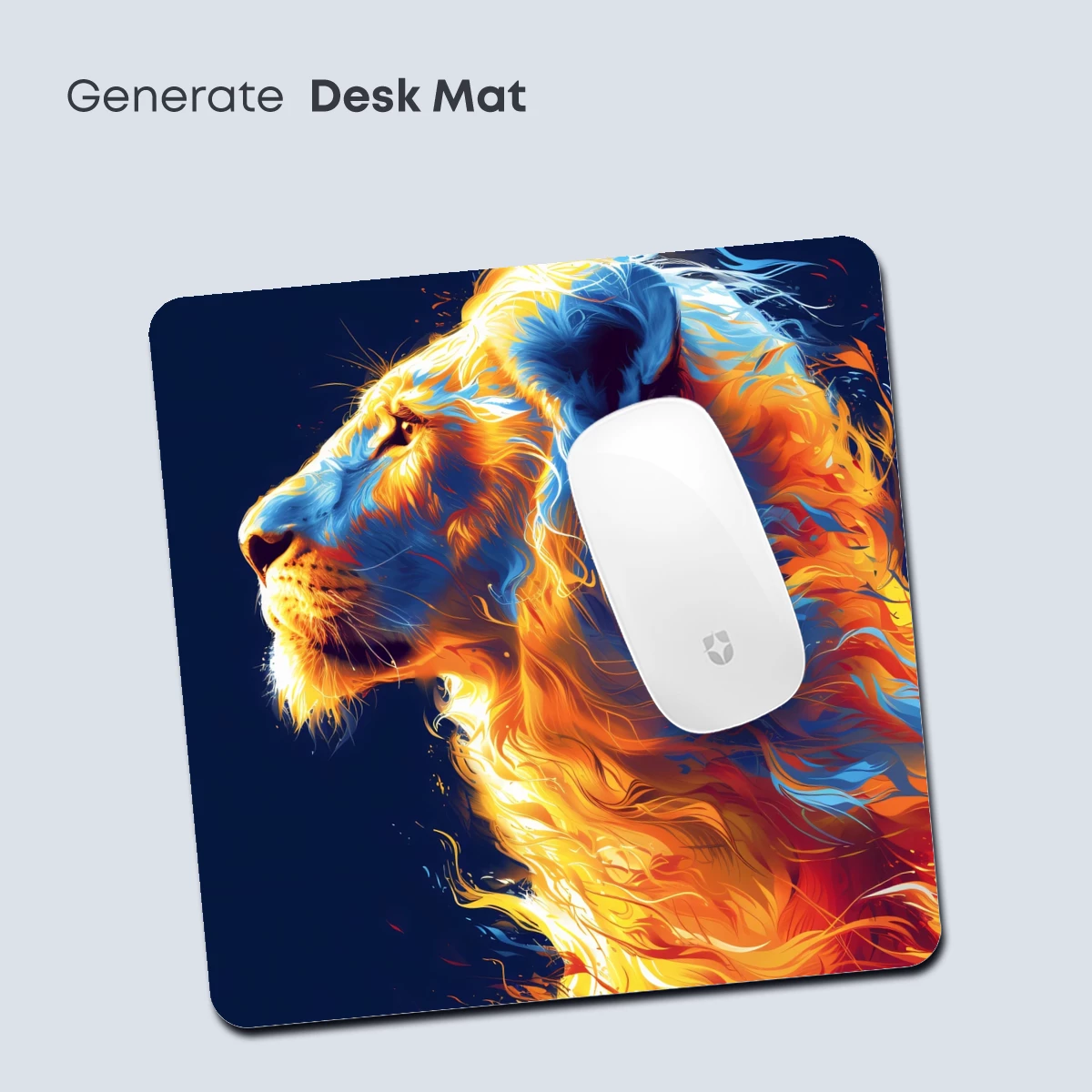 Fiery Lion's Roar: Abstract Fusion Art - Image 4