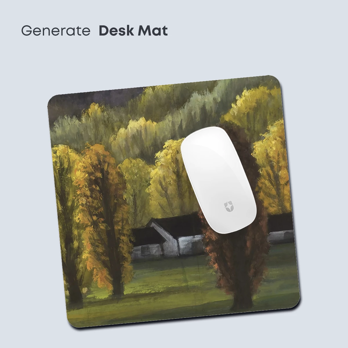 Autumnal Serenity: Barn Amidst Golden Trees - Image 4