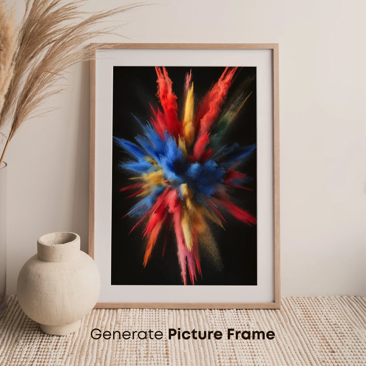Explosive Chromatic Burst: A Symphony of Powdered Colors - Image 7