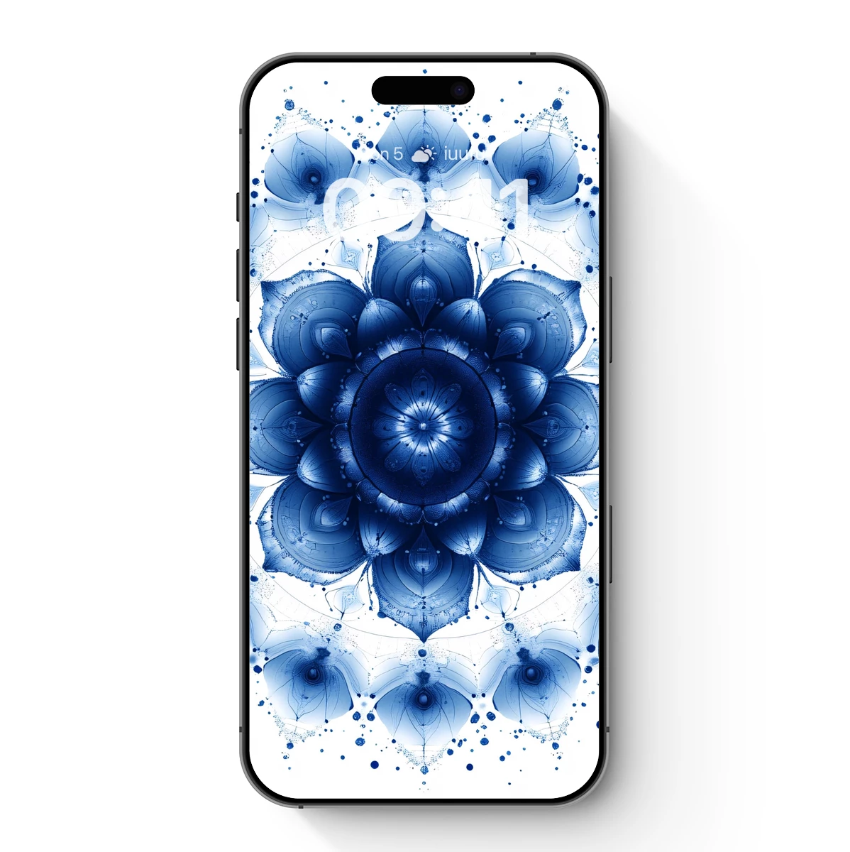 Fractal Bloom: Blue Mandala Elegance