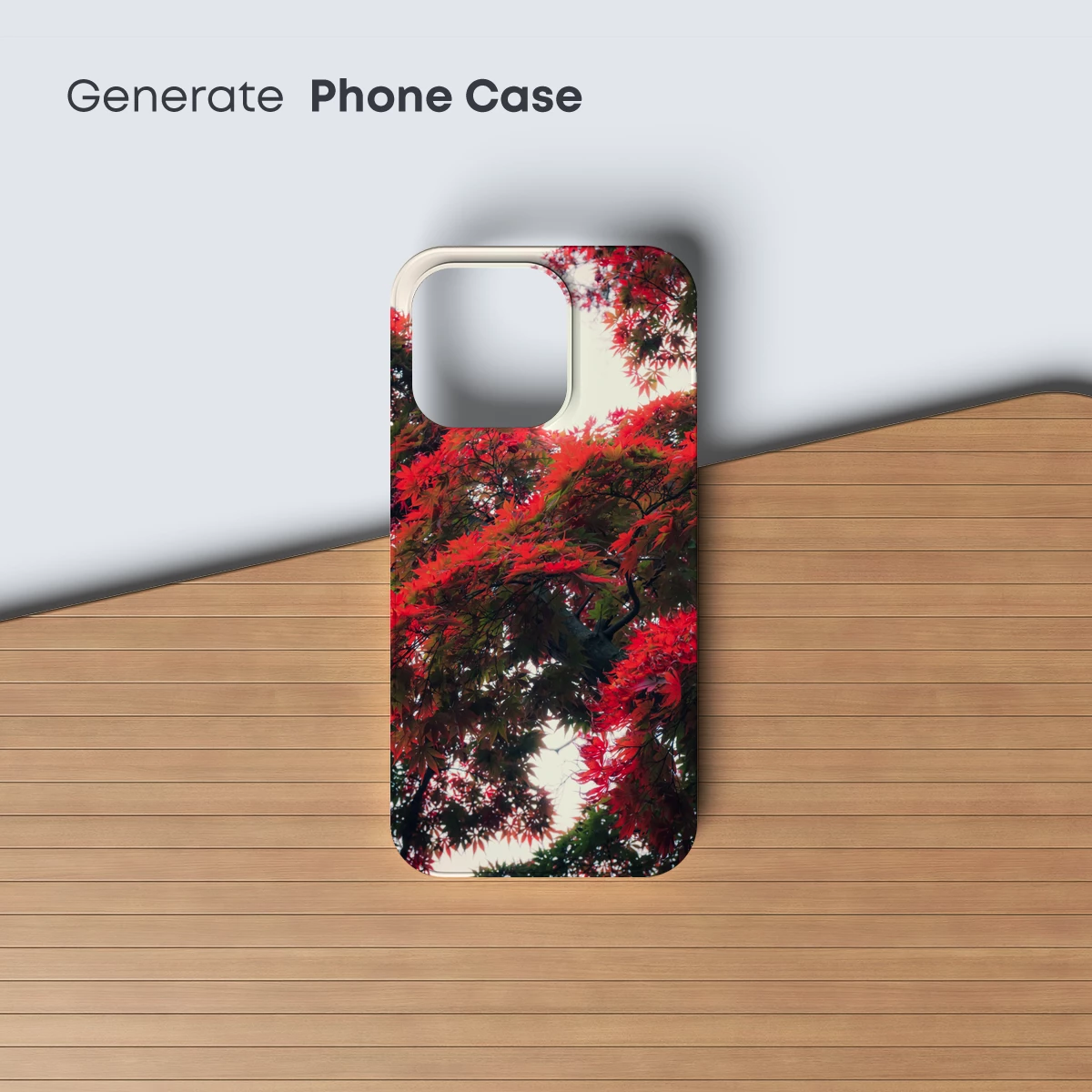 Autumn Blaze: Crimson Leaves Against the Sky - Image 3