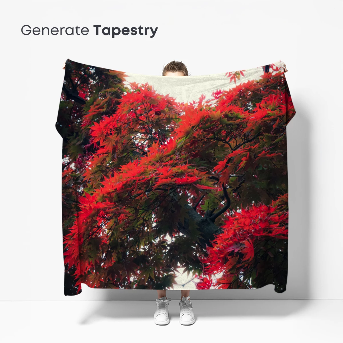 Autumn Blaze: Crimson Leaves Against the Sky - Image 5