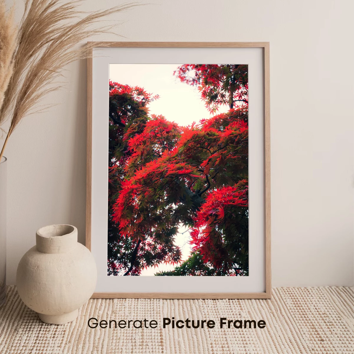 Autumn Blaze: Crimson Leaves Against the Sky - Image 7