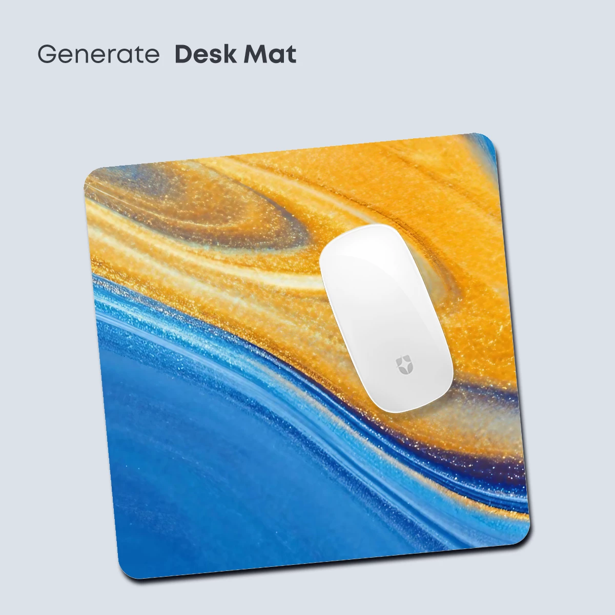 Golden Swirls in Azure Depths - Image 4