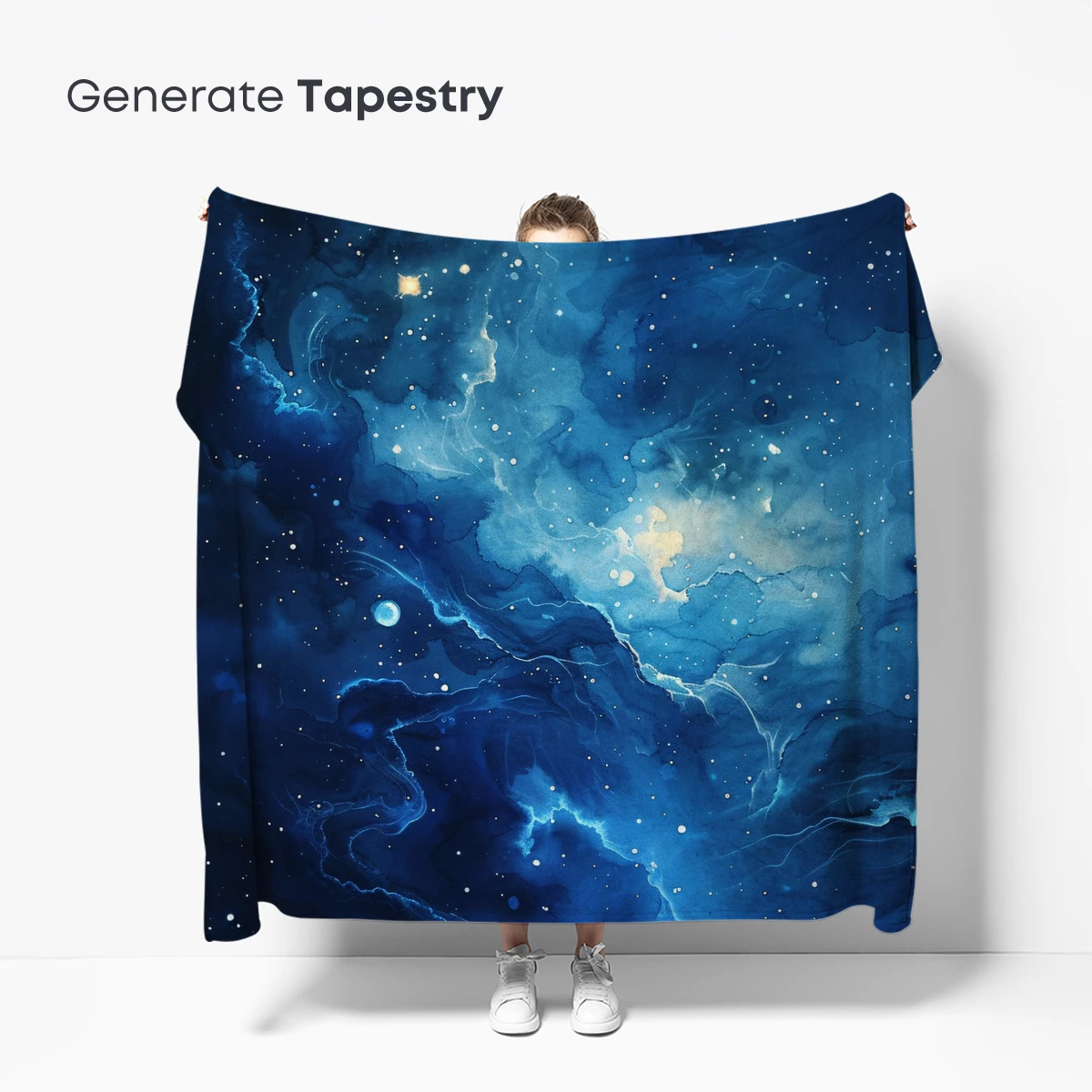 Cosmic Blue Nebula: A Symphony of Stars and Swirls - Image 5