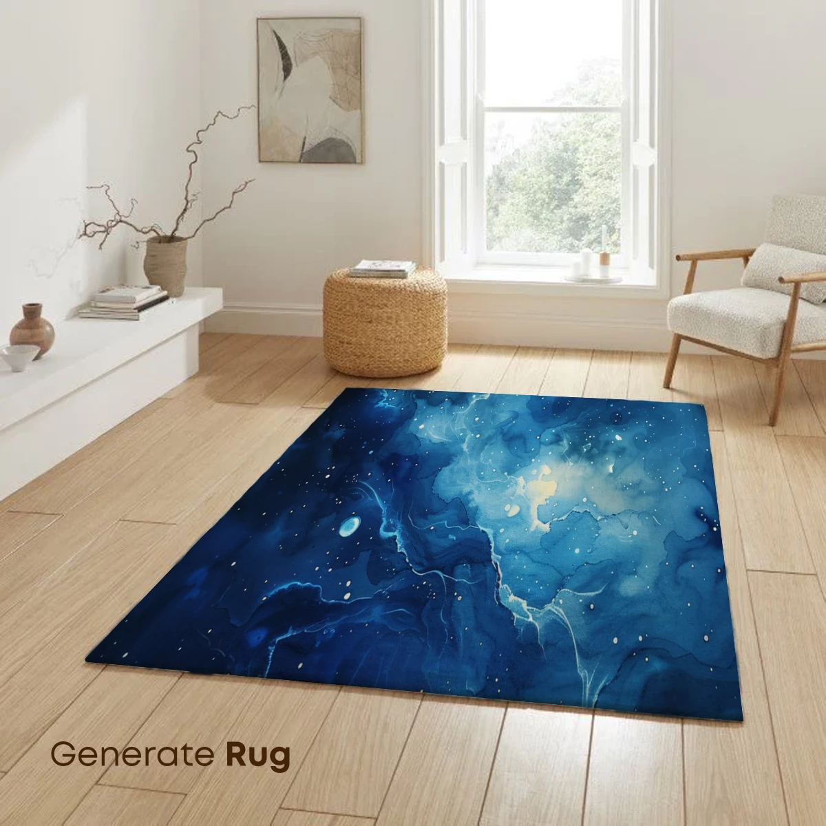 Cosmic Blue Nebula: A Symphony of Stars and Swirls - Image 6