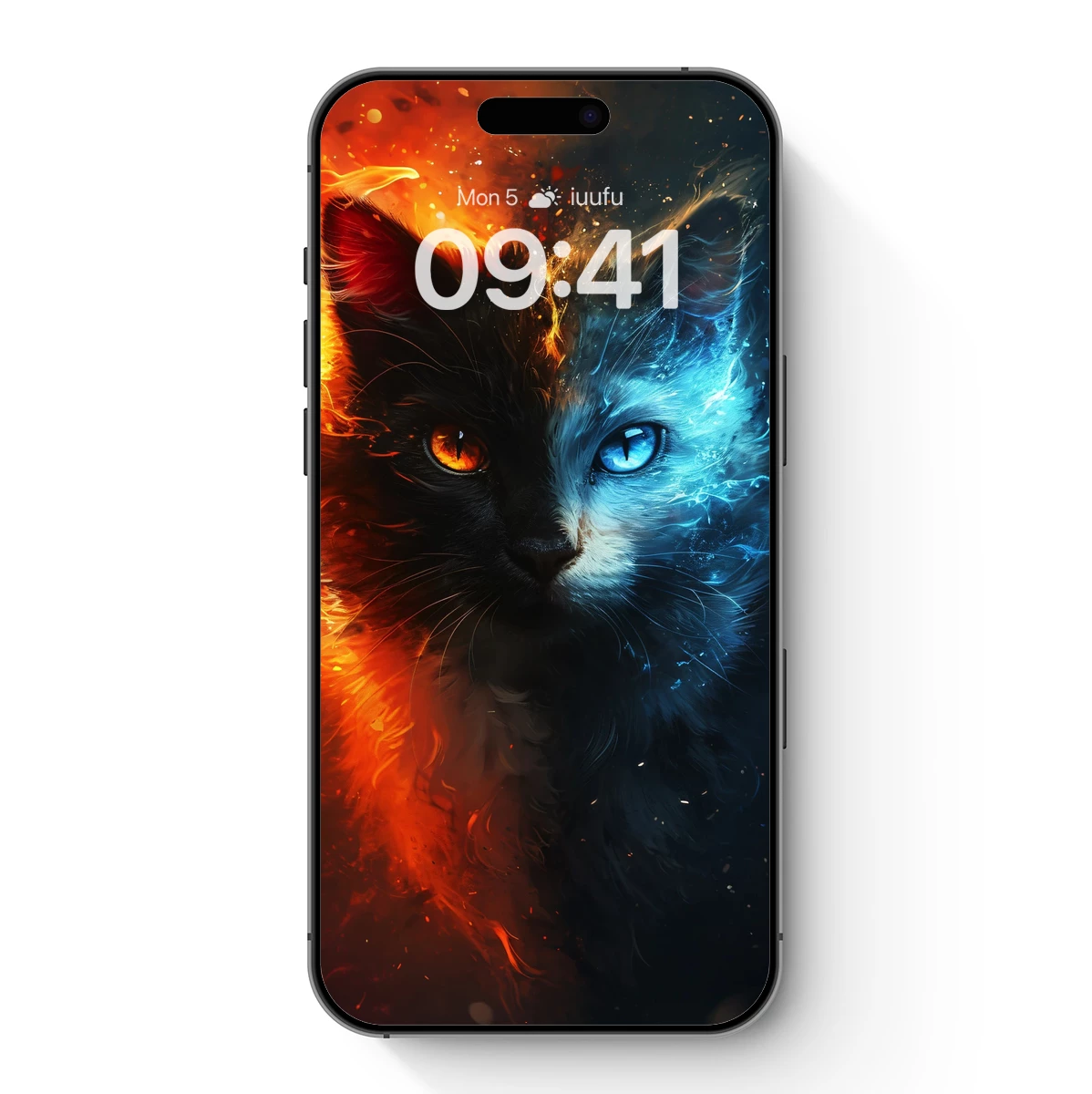 Dual Essence Cat: Fire and Ice Fusion