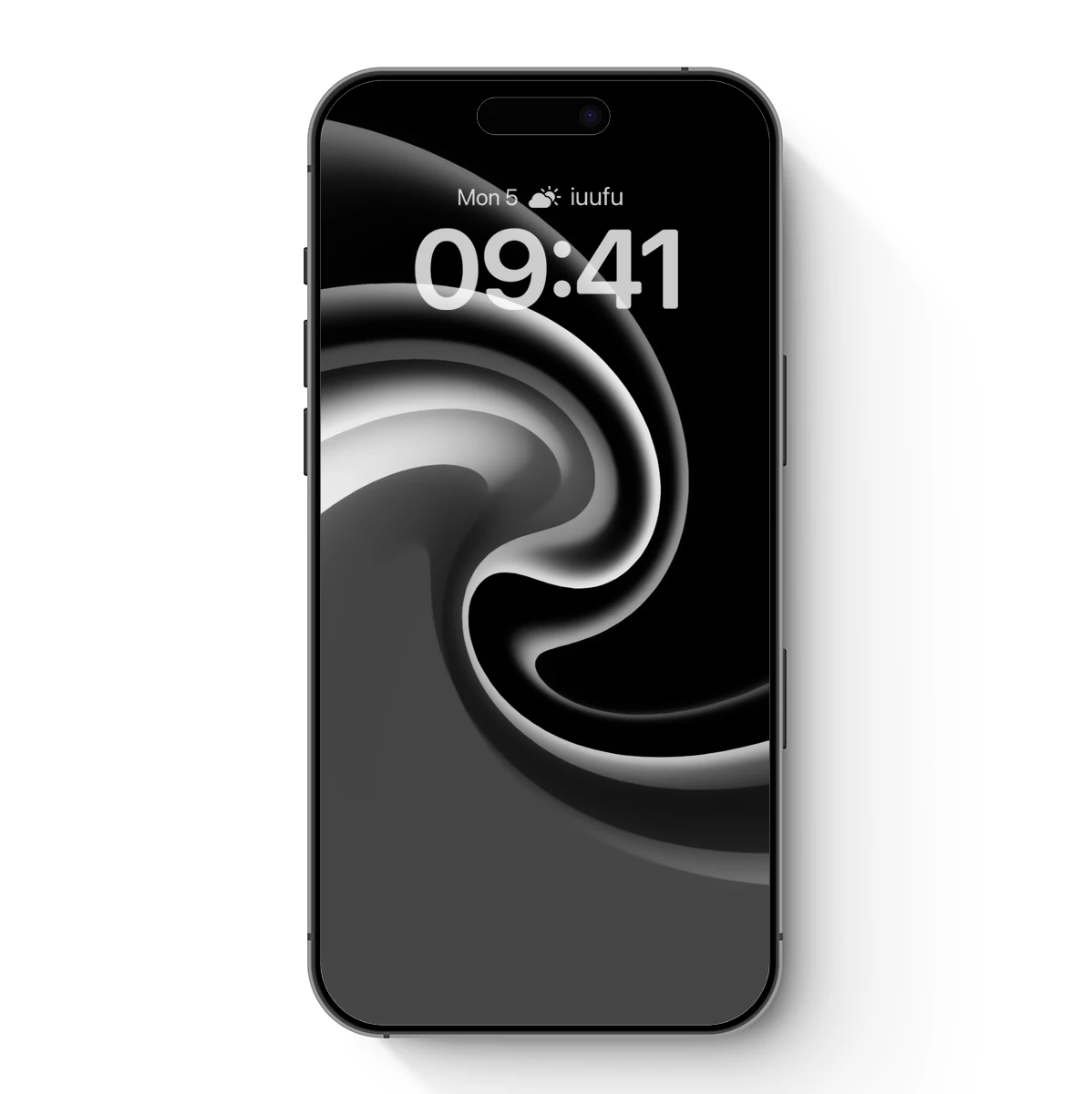 Elegant Monochrome Swirl: Abstract Fluidity