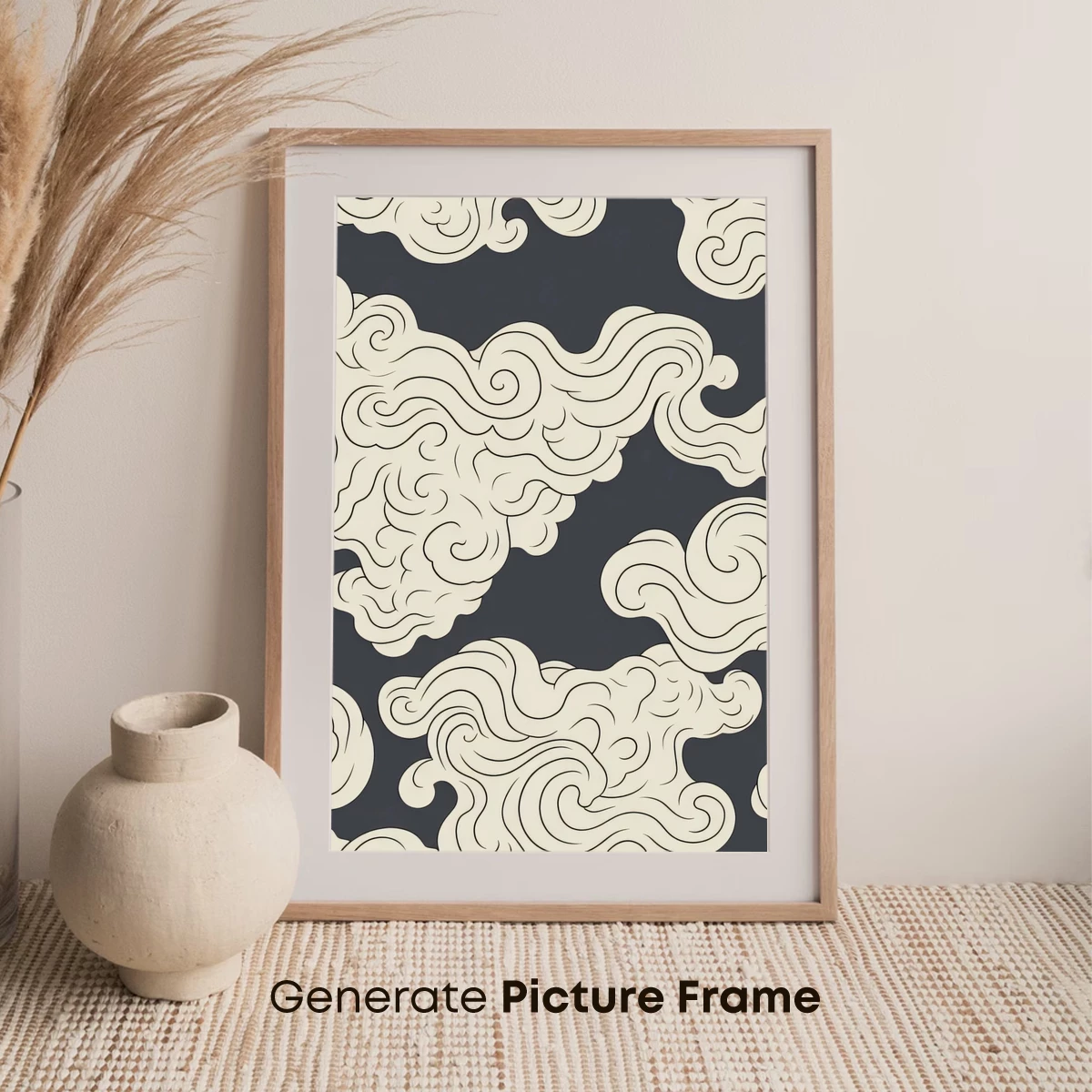 Elegant Swirling Clouds: A Dance of Ancient Artistry - Image 7