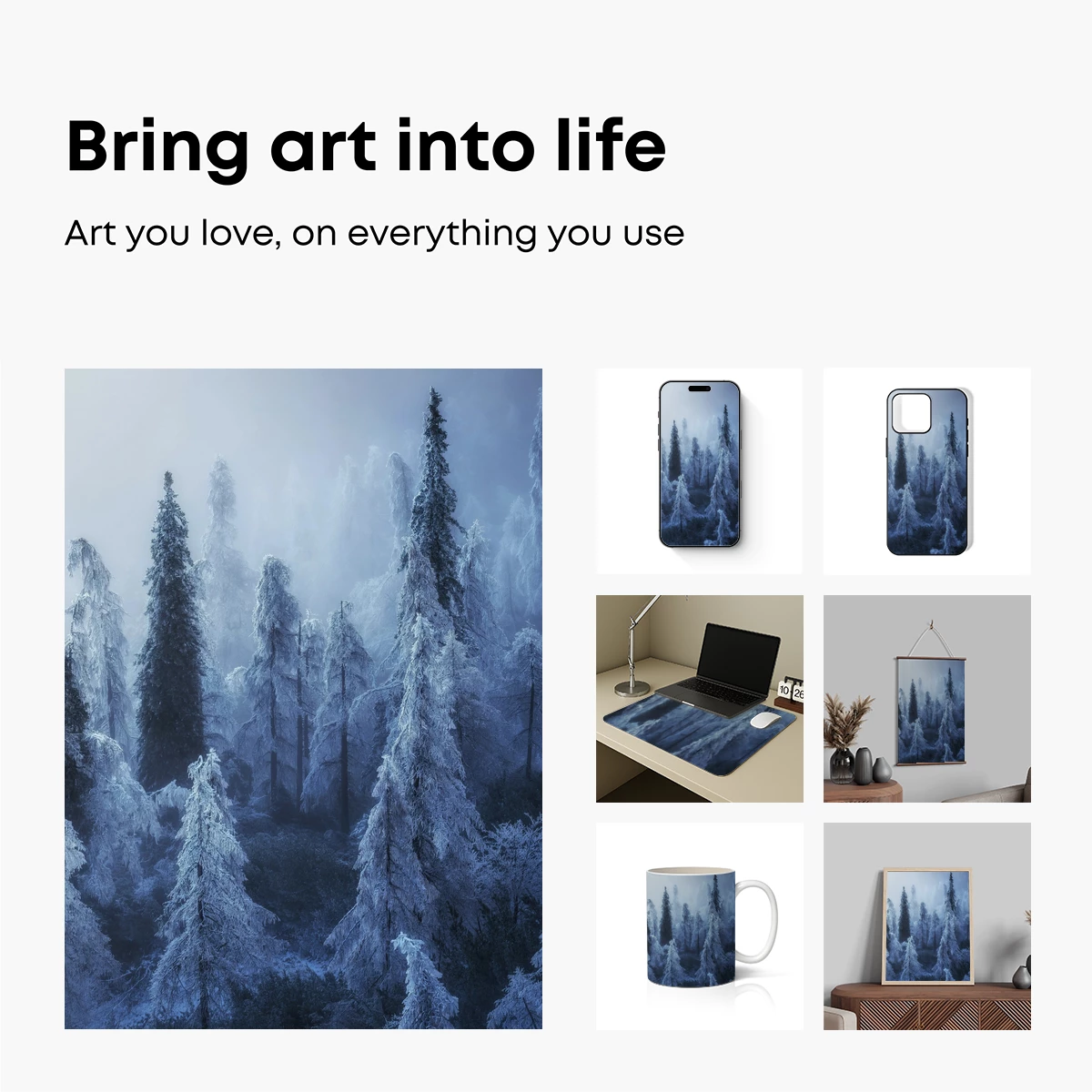 Frosty Forest Whisper: Winter's Ethereal Embrace - Image 2