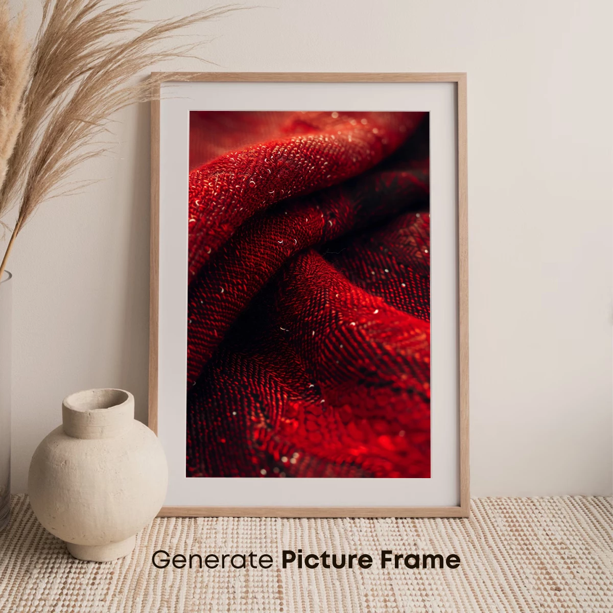 Crimson Weave: Textured Elegance in Scarlet - Image 7