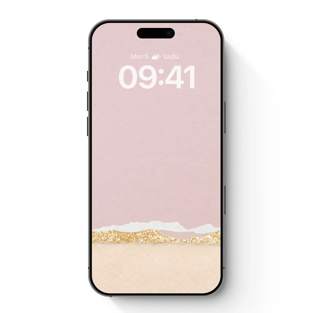 Golden Horizon: Pink and Glitter Landscape