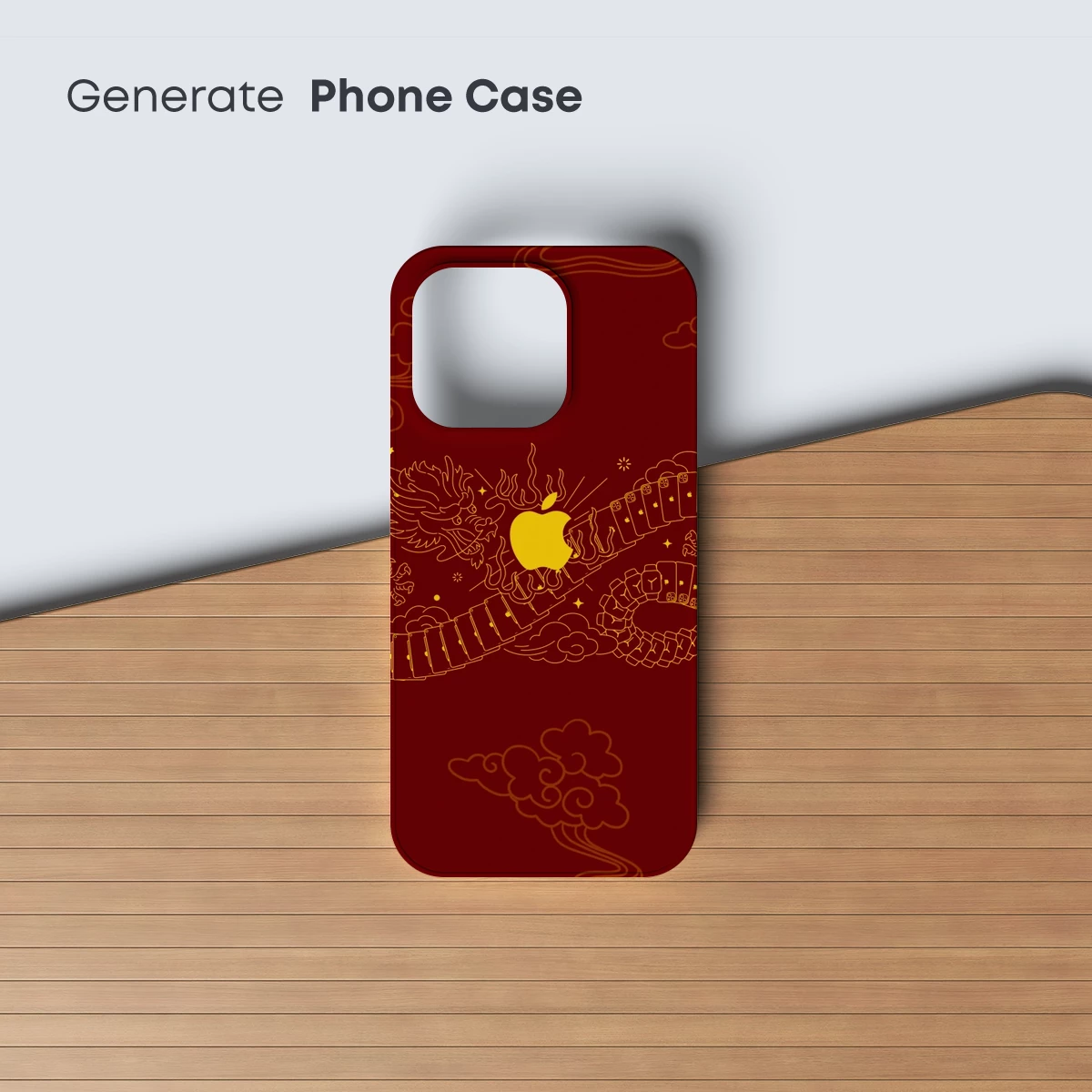 Golden Dragon Embraces Tech Apple in Oriental Elegance - Image 3