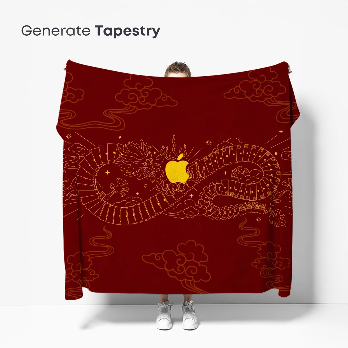 Golden Dragon Embraces Tech Apple in Oriental Elegance - Image 5