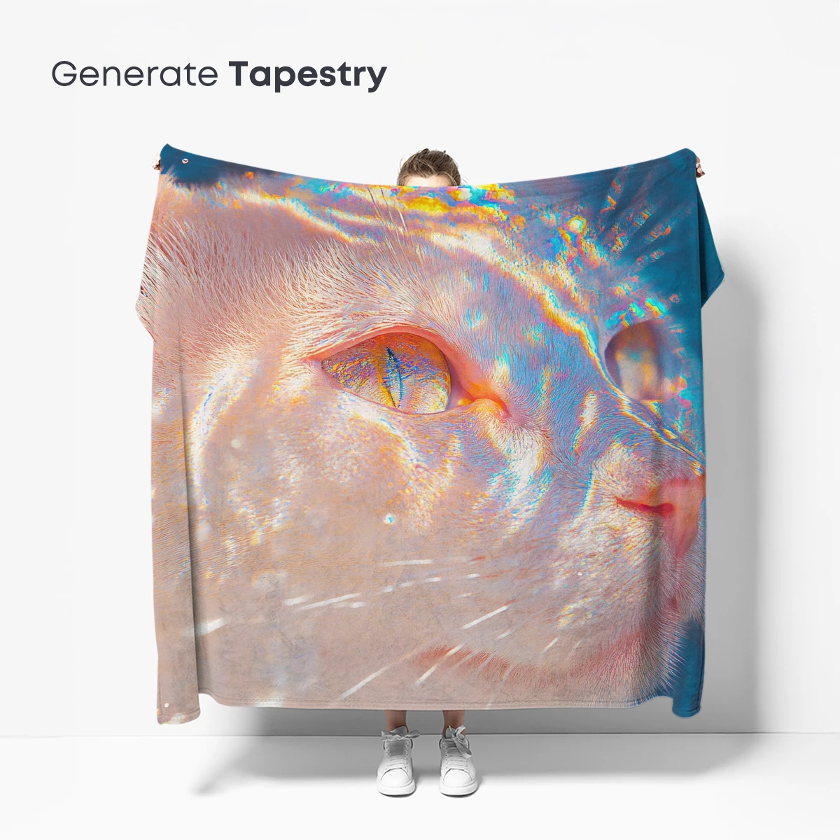 Iridescent Feline Dream: Ethereal Glow Art - Image 5