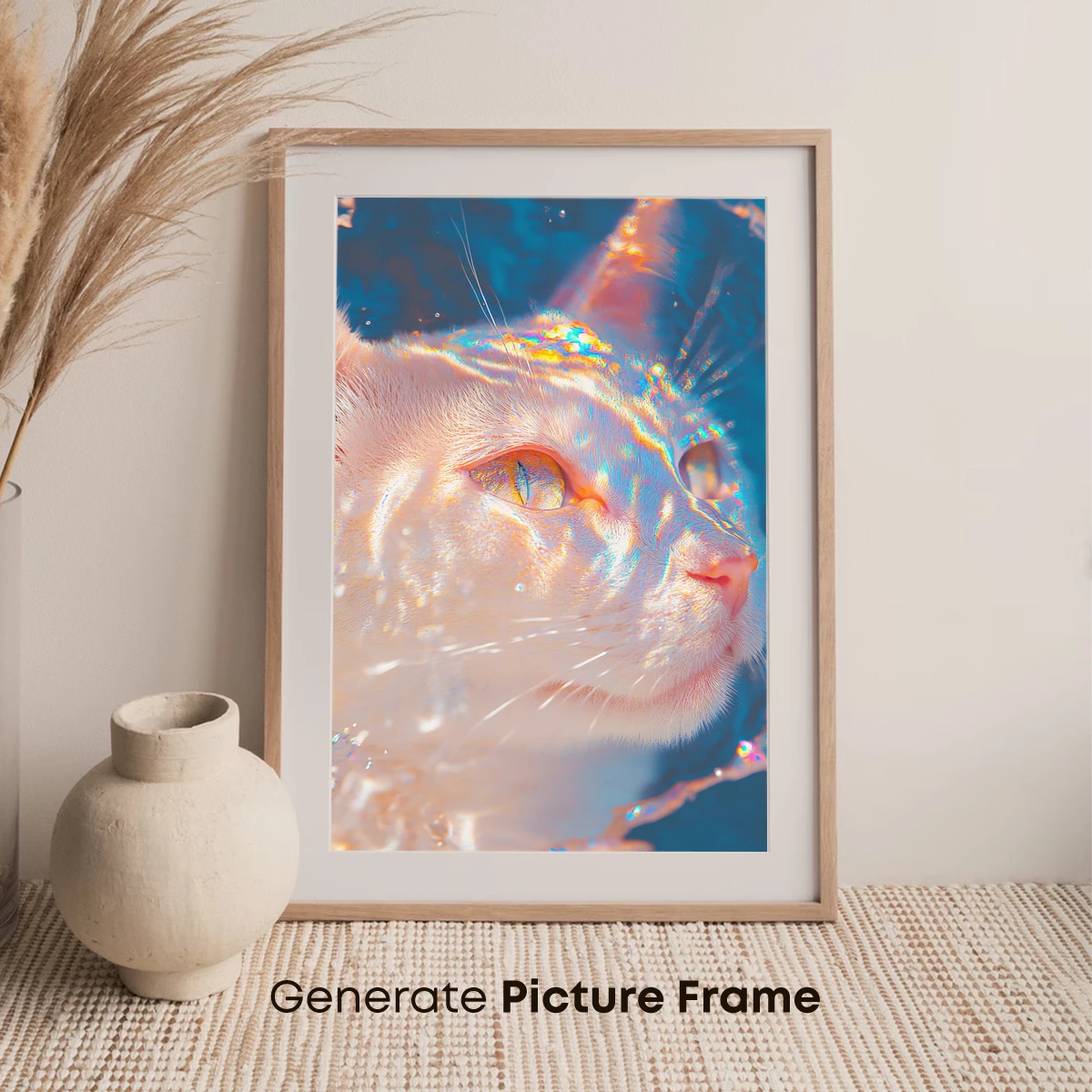 Iridescent Feline Dream: Ethereal Glow Art - Image 7