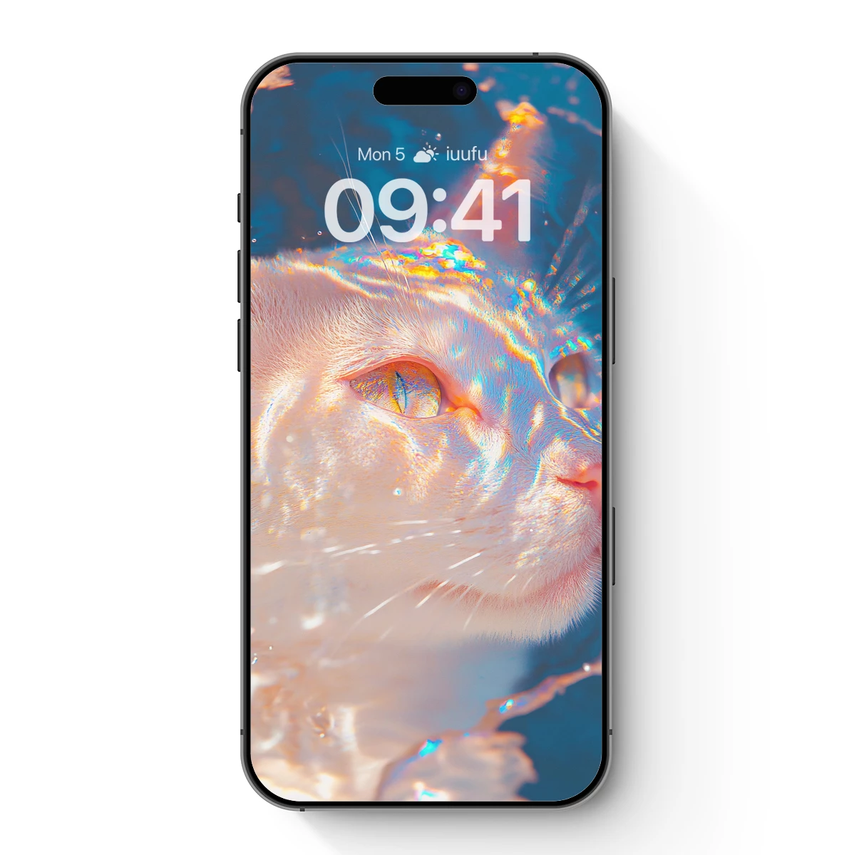 Iridescent Feline Dream: Ethereal Glow Art