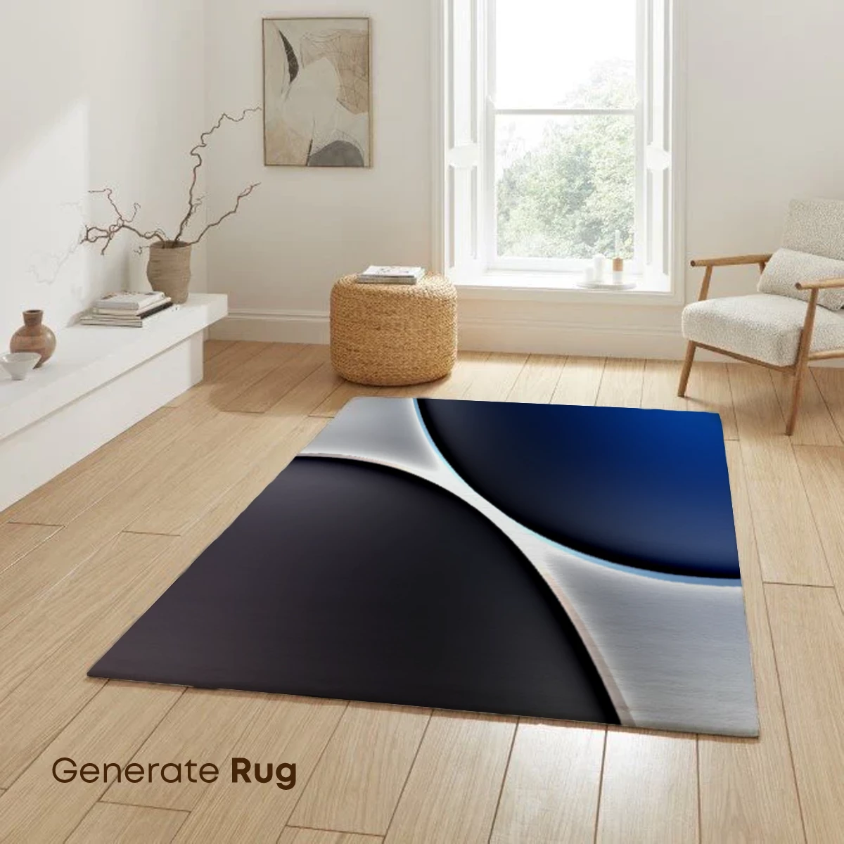 Ethereal Blue and Silver Waves - Image 6