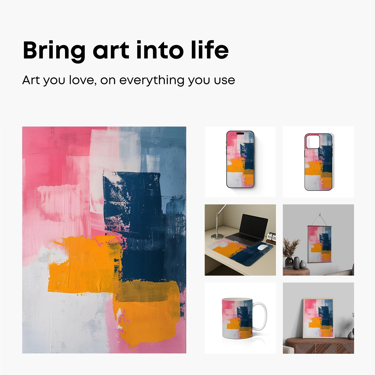 Abstract Canvas Harmony: Bold Strokes of Color - Image 2