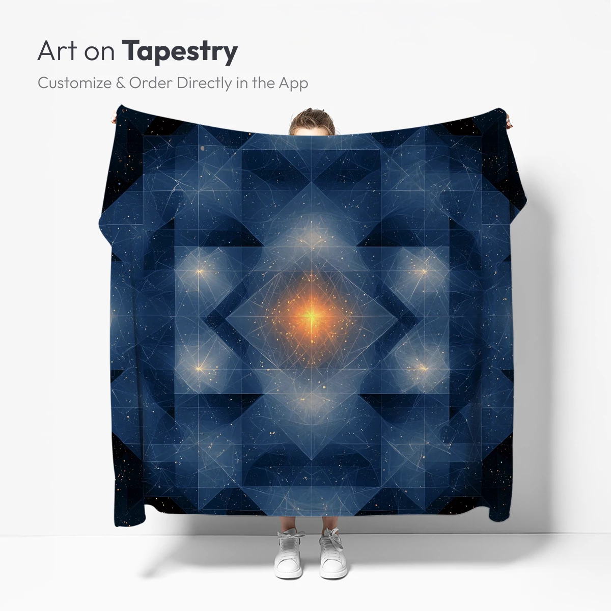 Cosmic Geometric Symphony: Radiant Starlight Mandala - Image 5