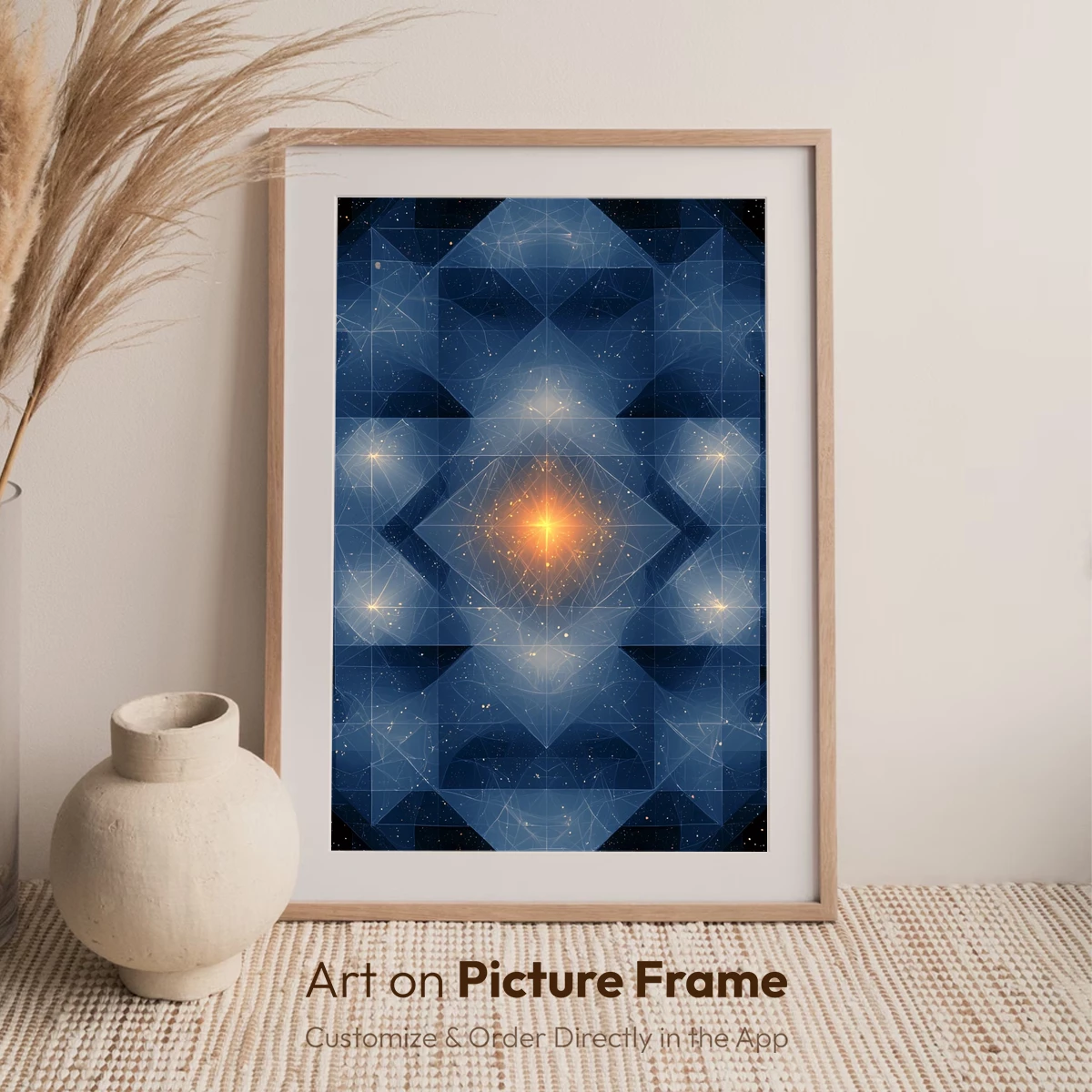 Cosmic Geometric Symphony: Radiant Starlight Mandala - Image 7