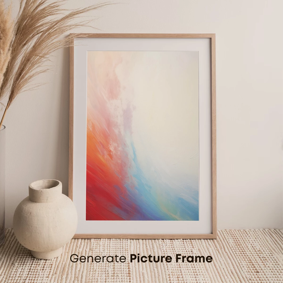 Abstract Dawn: Fusion of Colors and Canvas Texture - Image 7