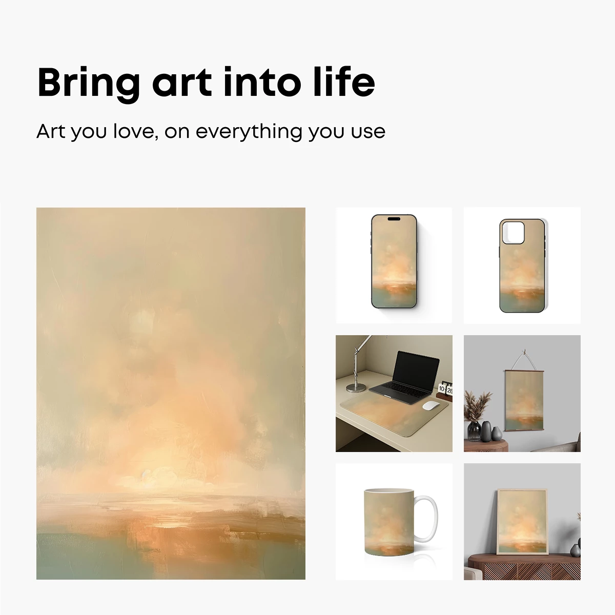 Ethereal Dawn: Abstract Horizon Glow - Image 2