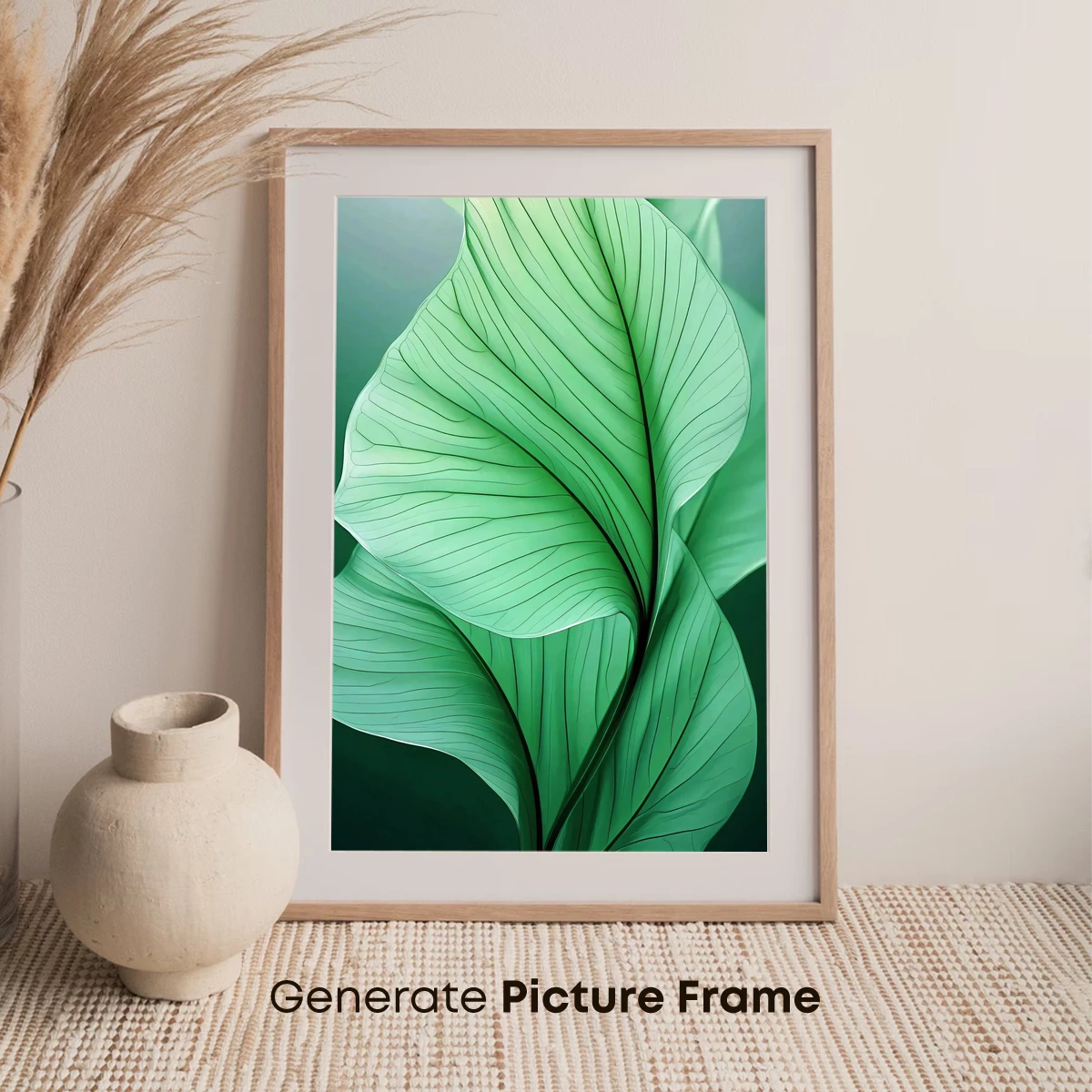 Elegant Green Leaf Symphony - Image 7