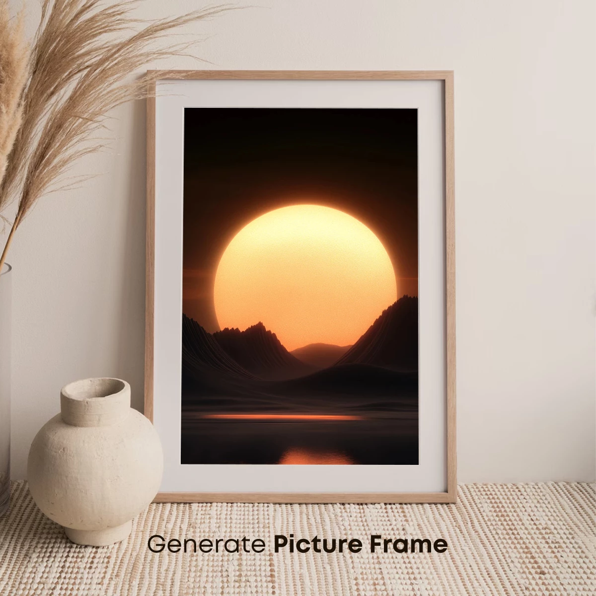 Eternal Sunset Over Serene Peaks - Image 7