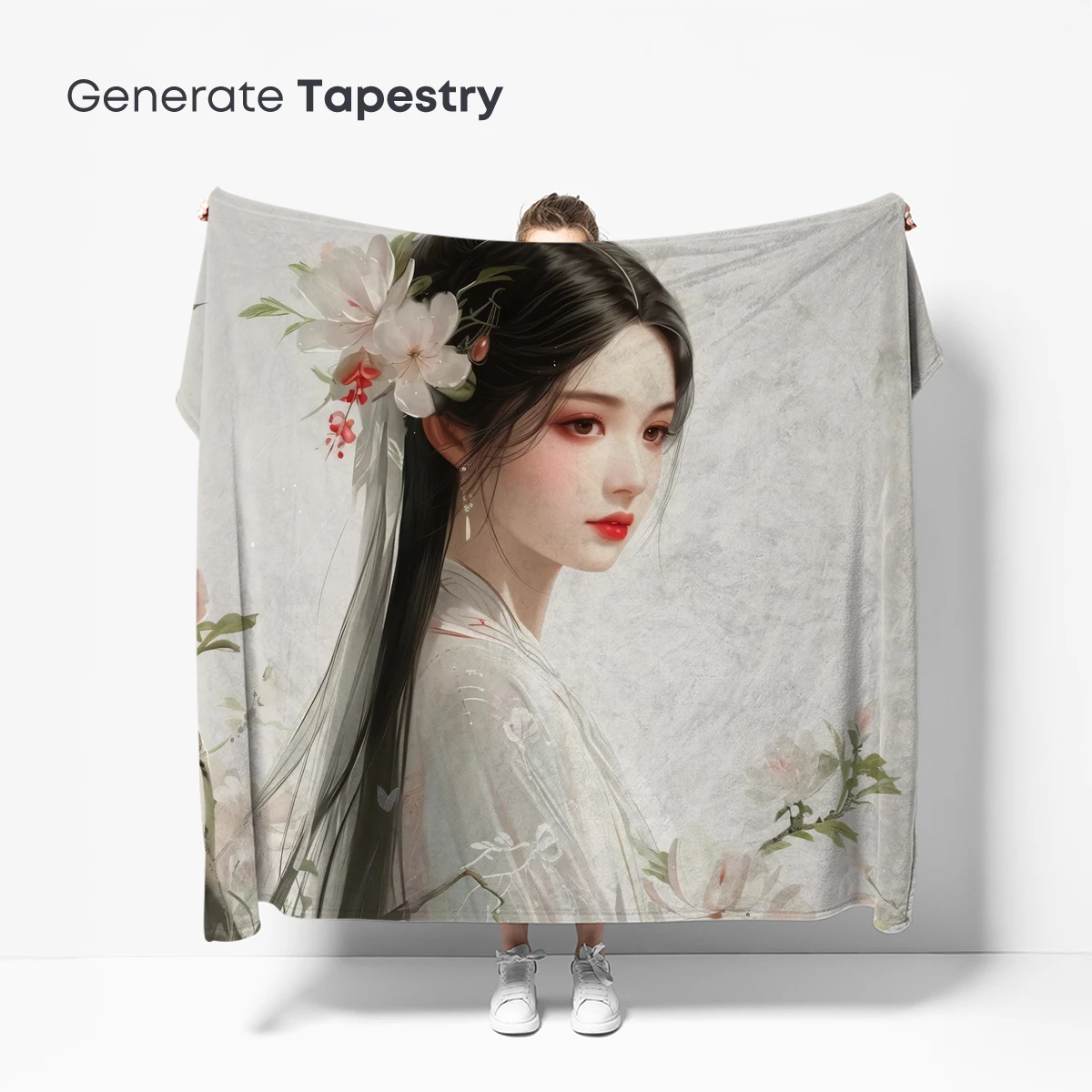 Ethereal Blossom: A Poetic Portrait in Floral Elegance - Image 5