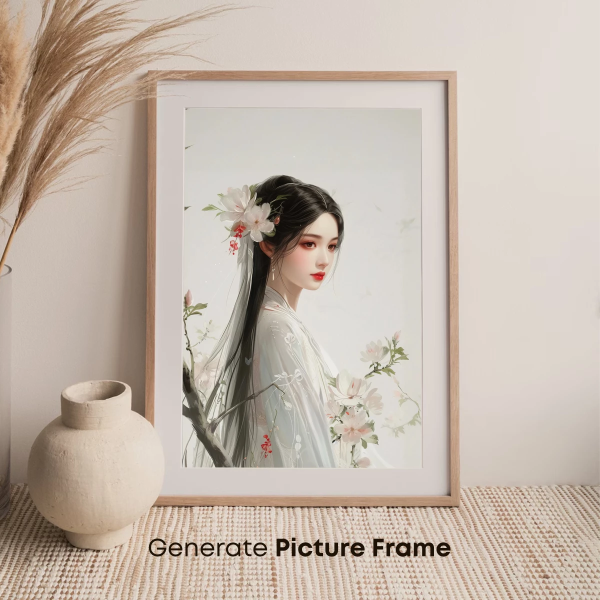 Ethereal Blossom: A Poetic Portrait in Floral Elegance - Image 7