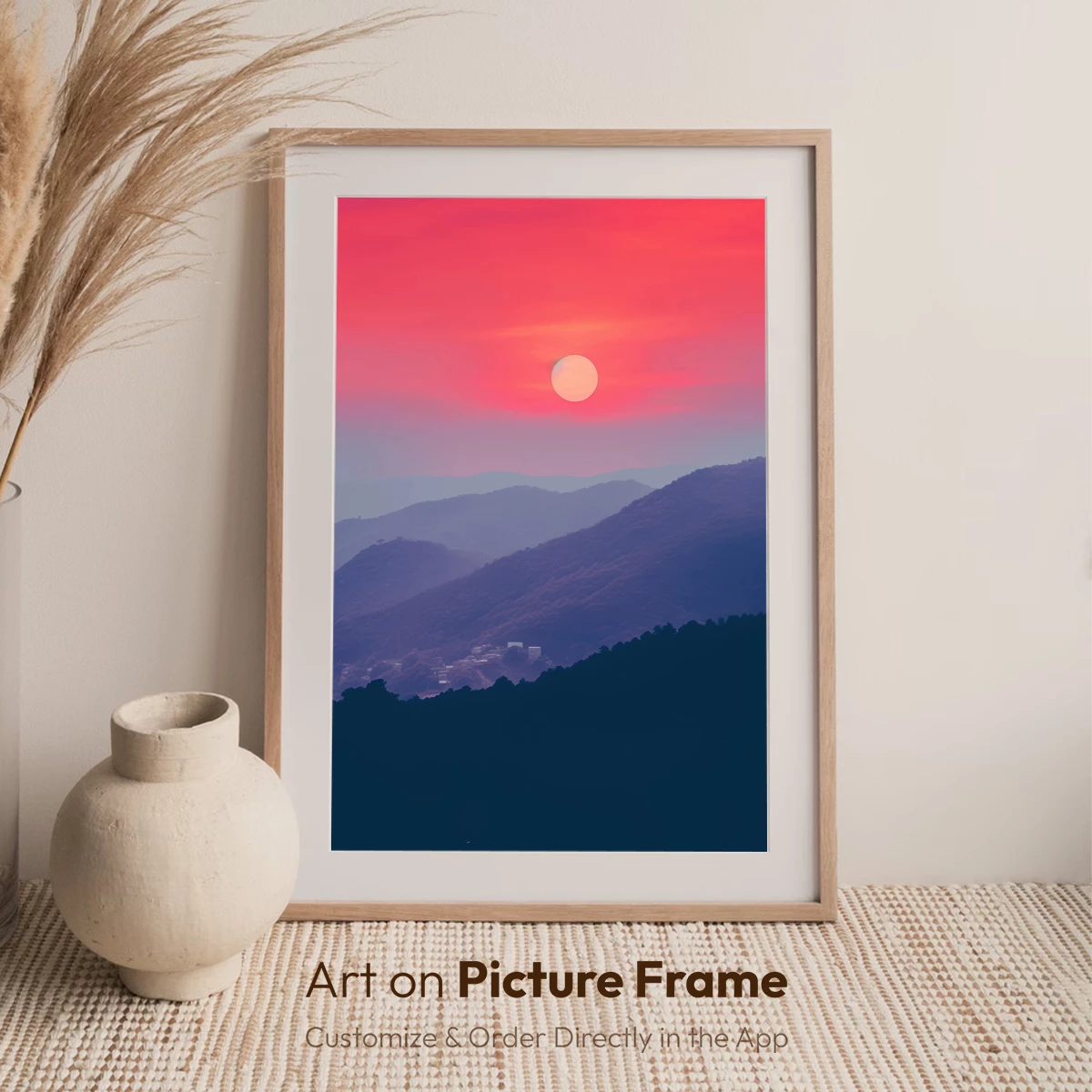 Eternal Sunset Over Misty Peaks - Image 6