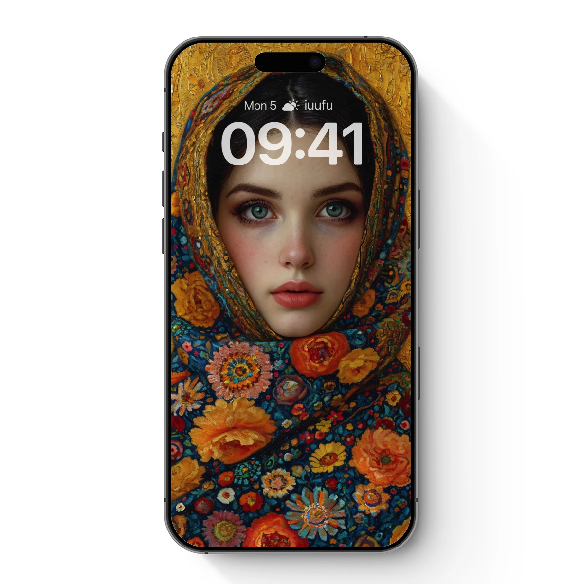 Floral Veil Elegance: A Portrait in Bloom