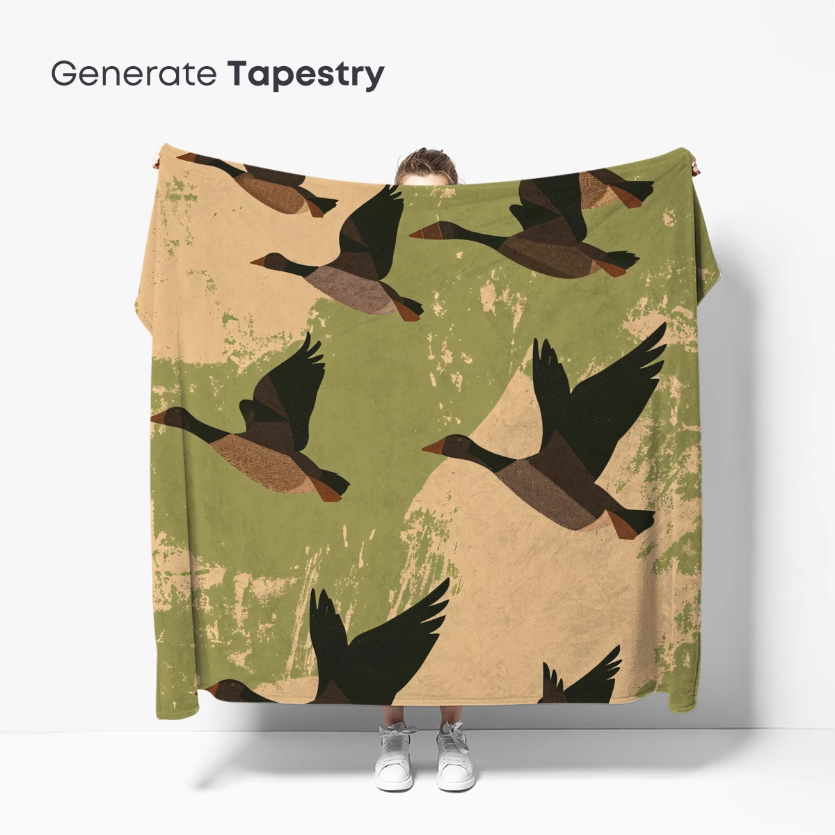 Geese in Flight: Grunge Artistry - Image 5