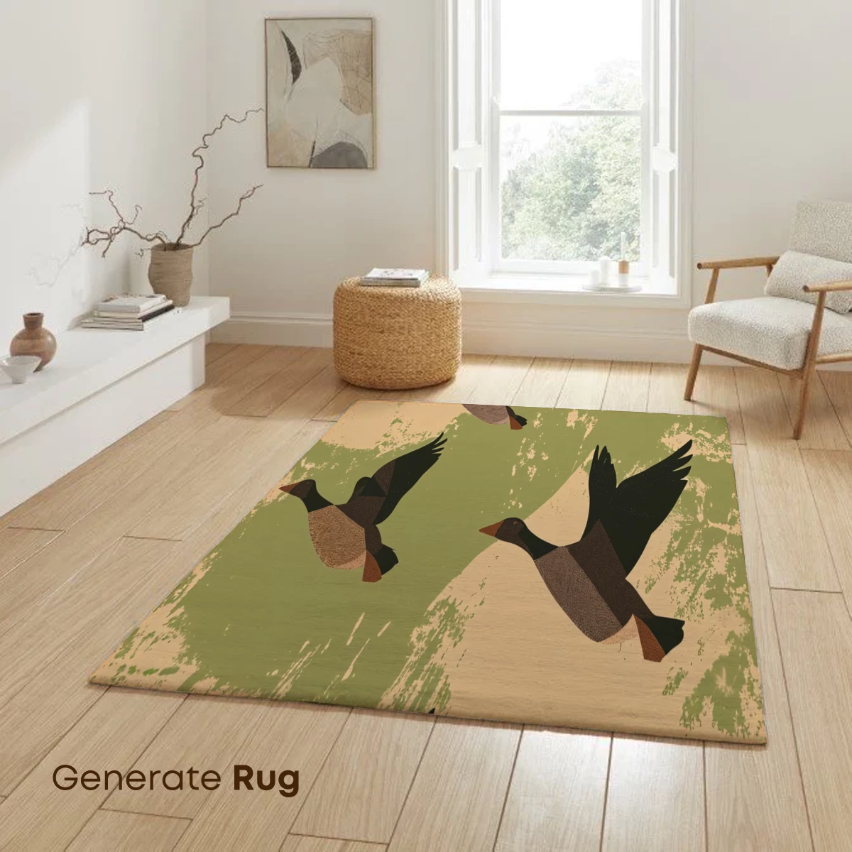 Geese in Flight: Grunge Artistry - Image 6