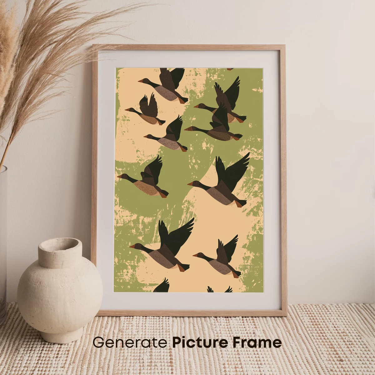Geese in Flight: Grunge Artistry - Image 7