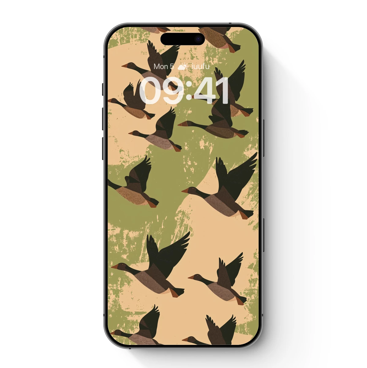 Geese in Flight: Grunge Artistry