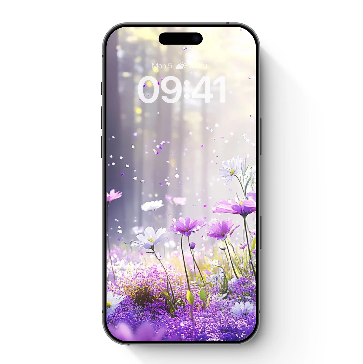 Enchanted Forest Bloom: Purple Floral Fantasy