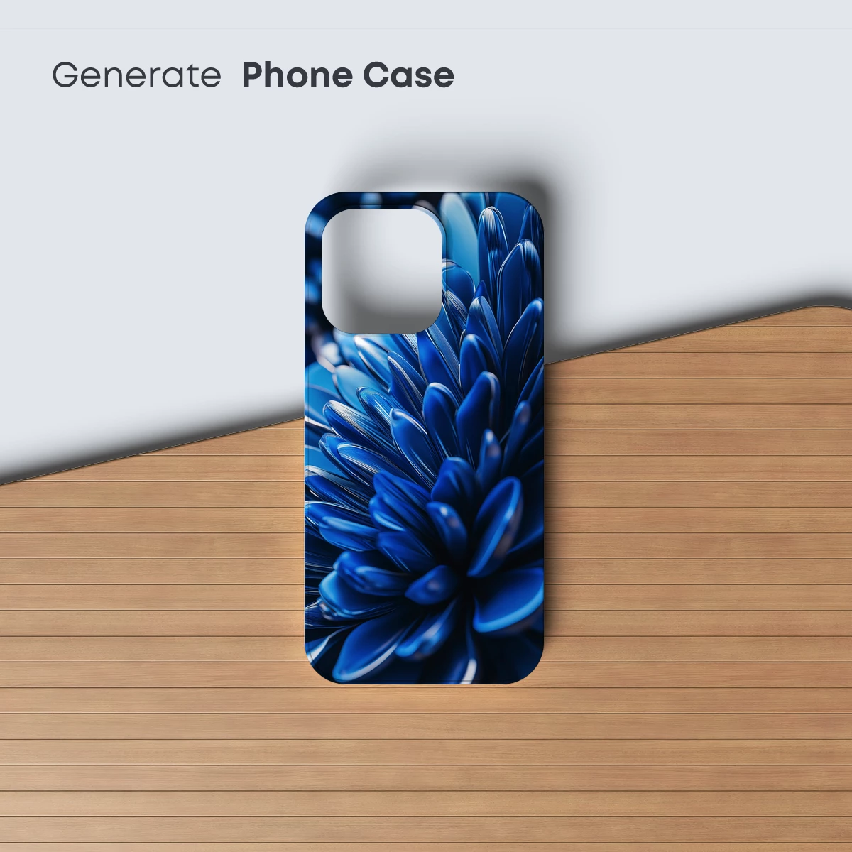 Blue Crystal Bloom: Futuristic Floral Artistry - Image 3