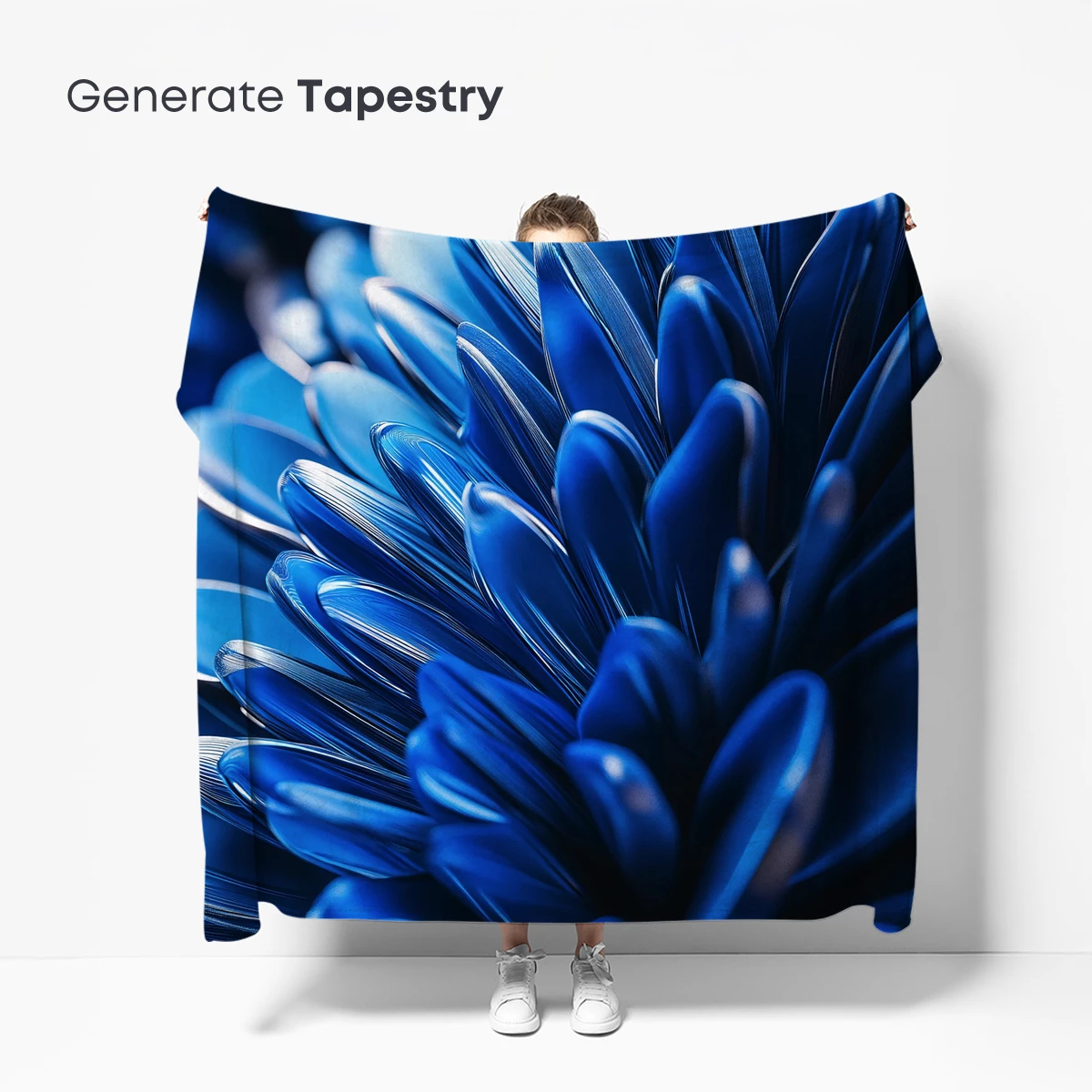 Blue Crystal Bloom: Futuristic Floral Artistry - Image 5