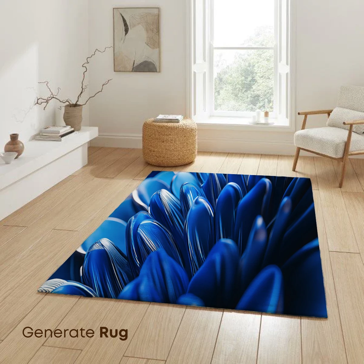 Blue Crystal Bloom: Futuristic Floral Artistry - Image 6