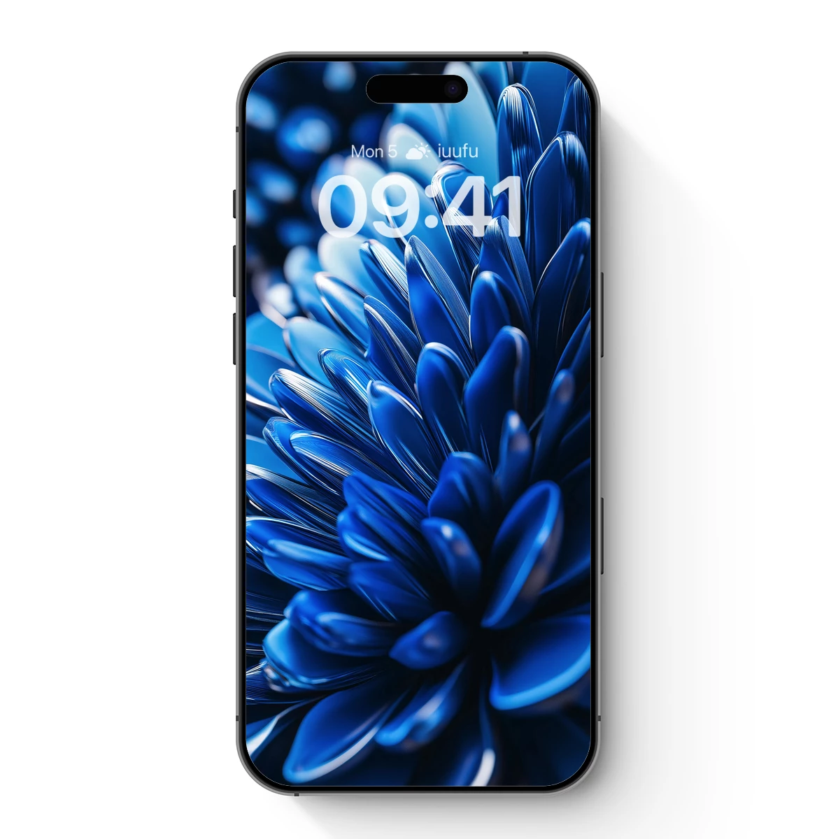 Blue Crystal Bloom: Futuristic Floral Artistry