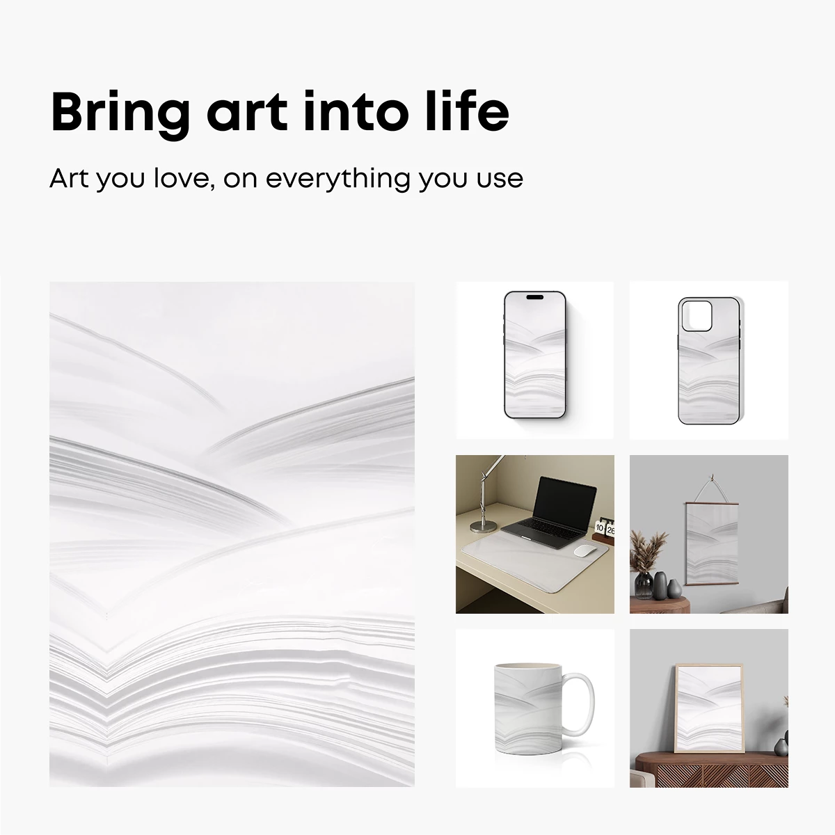 Ethereal Silver Waves: A Digital Symphony of Flow - Image 2